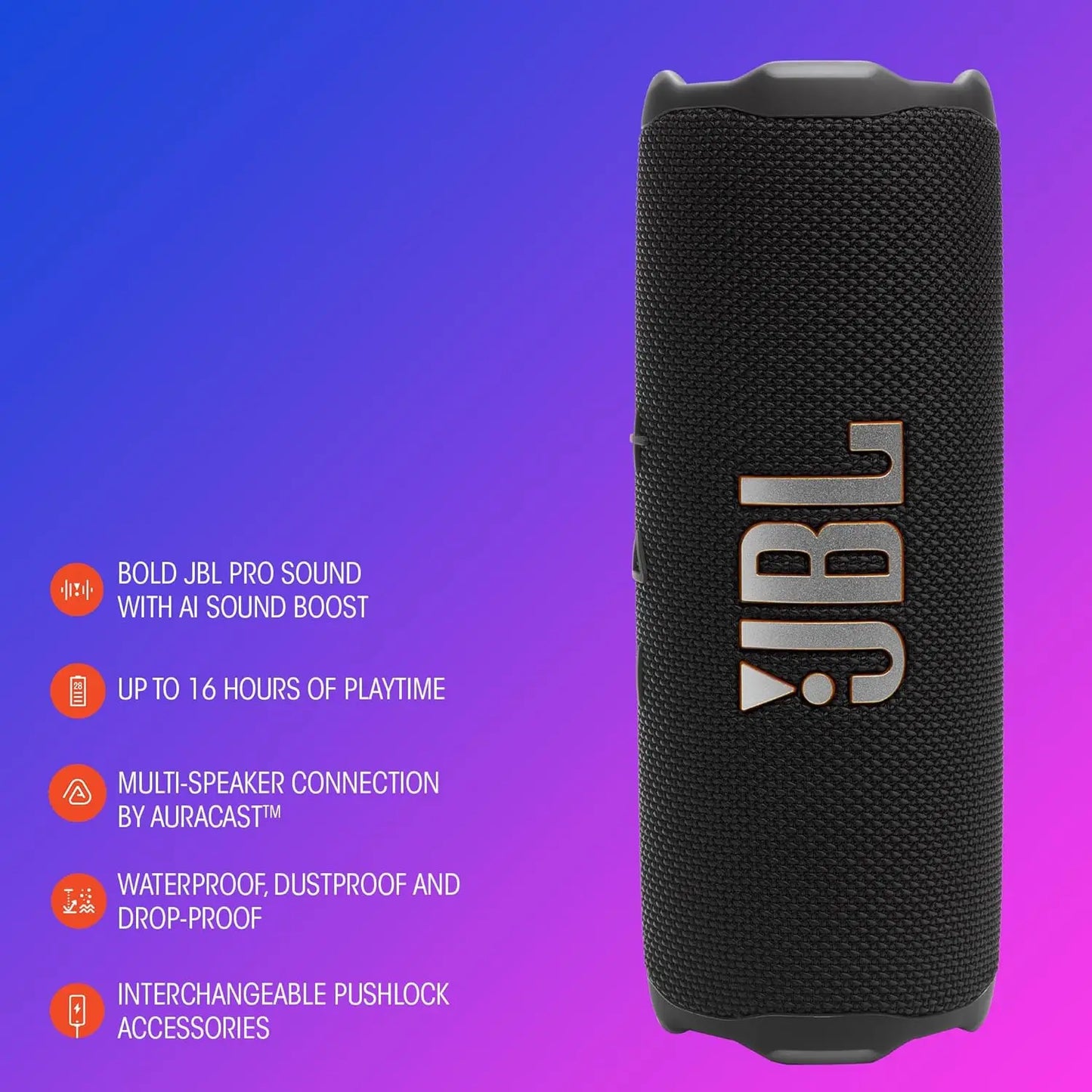 JBL Flip 7 Portable Bluetooth Waterproof Speaker Outdoor Wireless | Pink | Open Box