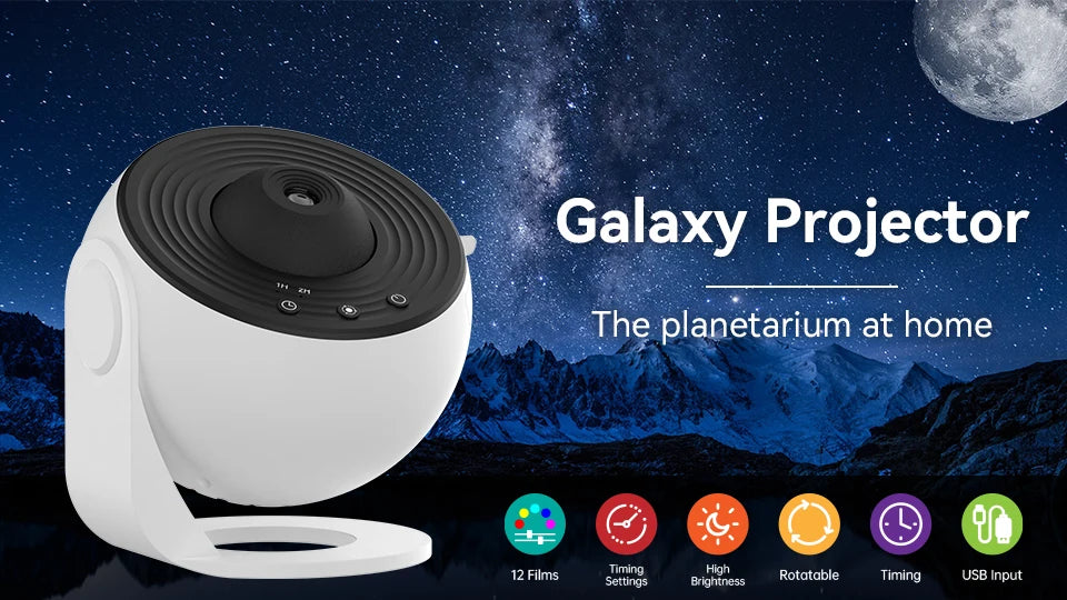 Night Light Galaxy Projector Starry Sky Projector 360°