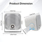 Herdio 4''  Waterproof Speaker Bluetoot Marine 100W Heavy Duty Boat Surface Mounted For Camper Skid Steer ATV UTV RZR Golf Cart