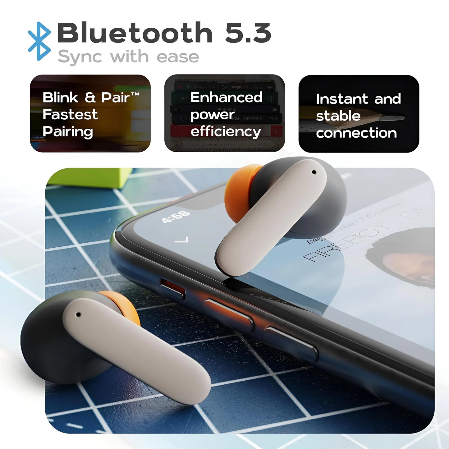 TWS Wireless Earbuds BT 5.4 Low Latency Game Earphones