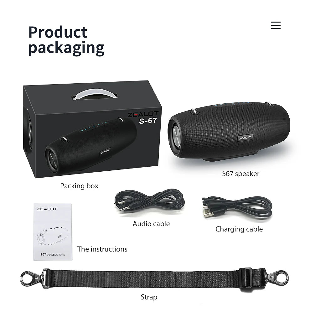 Zealot S67 Wireless Speaker