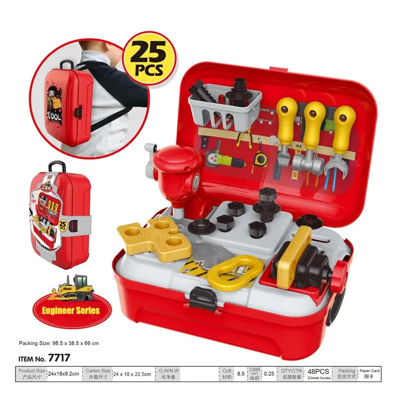 17pcs Kids Pretend Doctor Set Portable Backpack Medical Kit Doctor Toys Classic Role Play Game Toys for Children Gifts