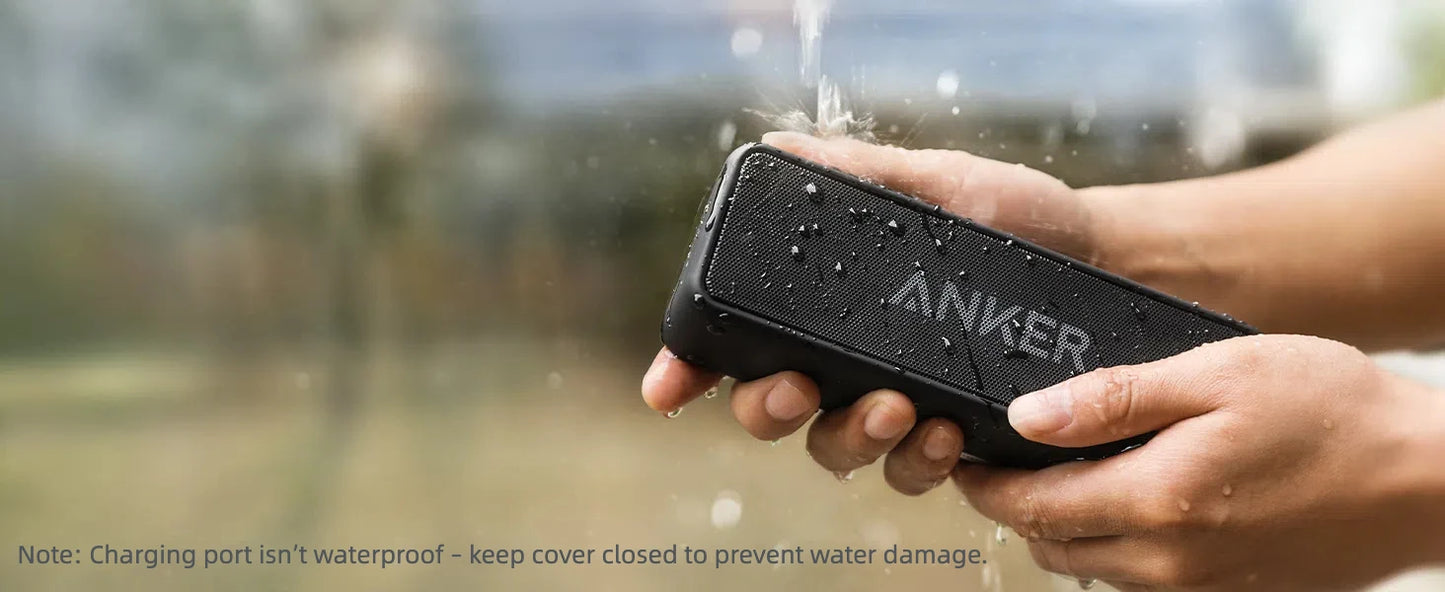Anker Soundcore 2 Portable Bluetooth Speaker, Bluetooth 5, IPX7 Waterproof, 24-(Refurbished)