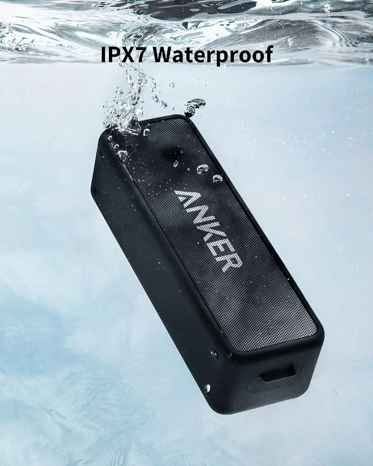 Anker Soundcore 2 Portable Bluetooth Speaker, Bluetooth 5, IPX7 Waterproof, 24-(Refurbished)