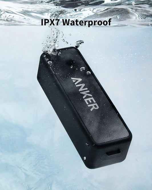 Anker Soundcore 2 Portable Bluetooth Speaker, Bluetooth 5, IPX7 Waterproof, 24-(Refurbished)