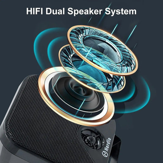 Herdio 4''  Waterproof Speaker Bluetoot Marine 100W Heavy Duty Boat Surface Mounted For Camper Skid Steer ATV UTV RZR Golf Cart