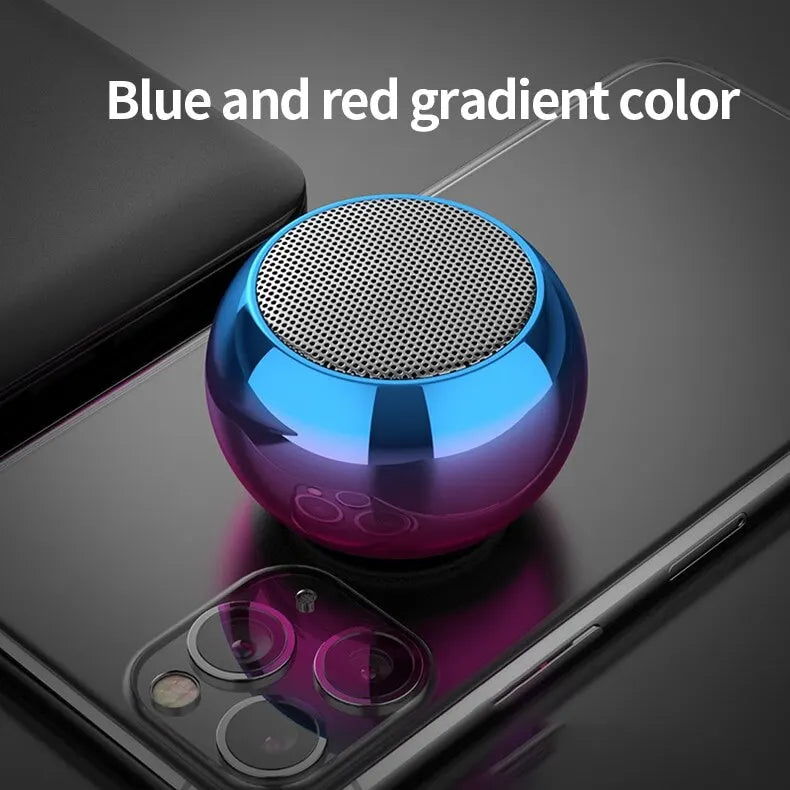 Compact M3 Wireless Bluetooth Speaker - Steel Gun Design Heavy Bass Subwoofer for Outdoor Trips & Home Parties