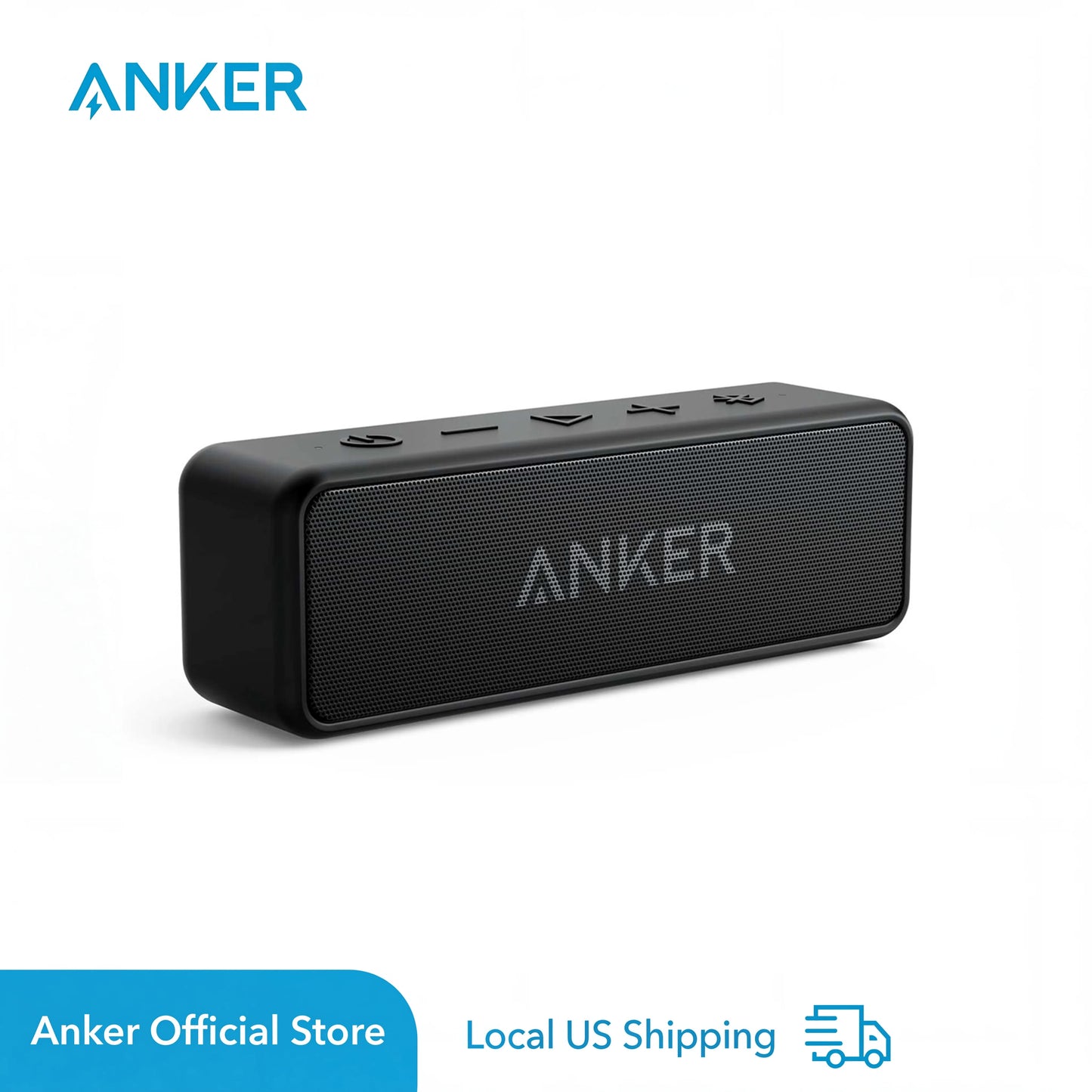 Anker Soundcore 2 Portable Bluetooth Speaker, Bluetooth 5, IPX7 Waterproof, 24-(Refurbished)